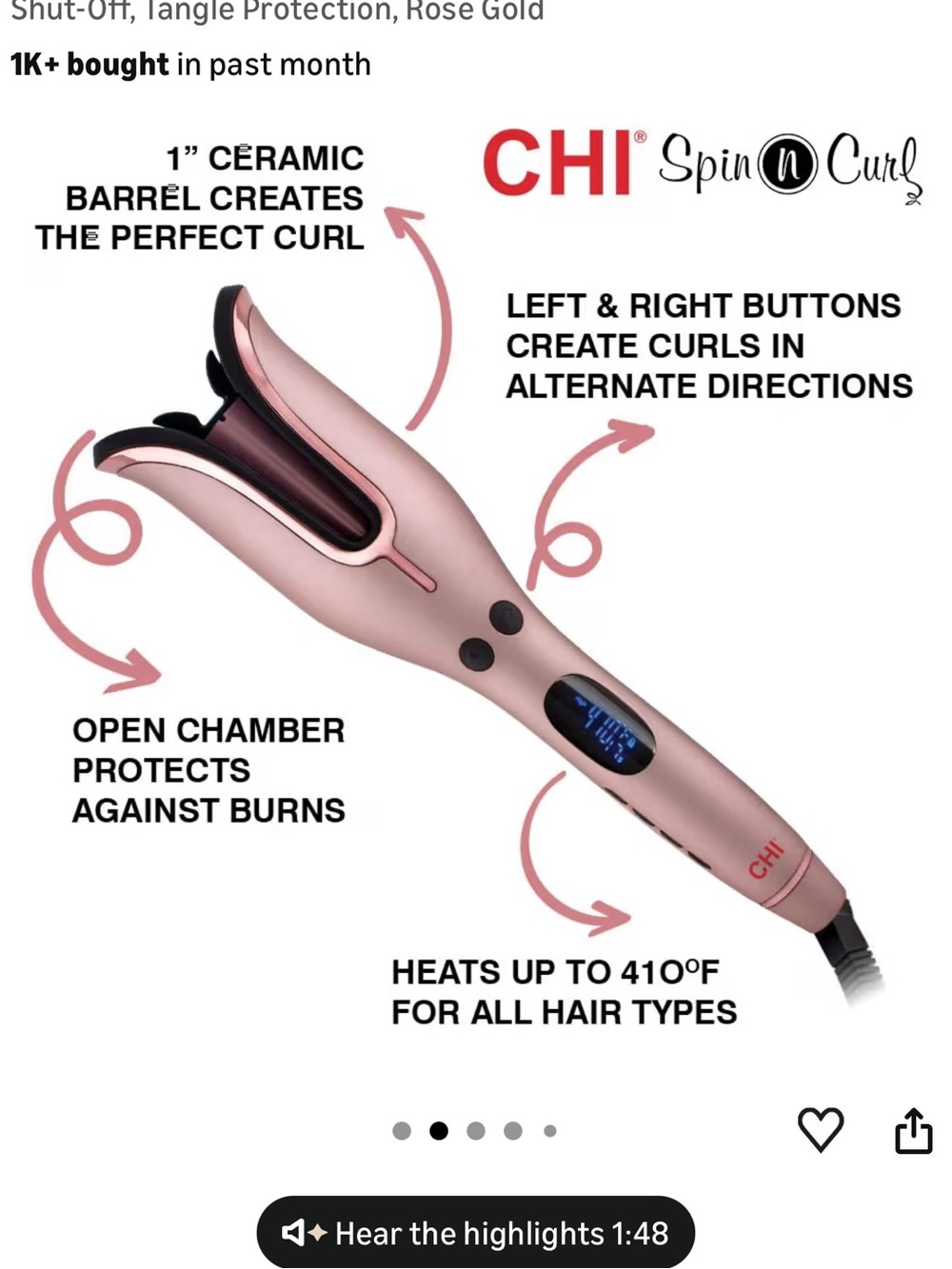 Chi spin and curl in rose gold